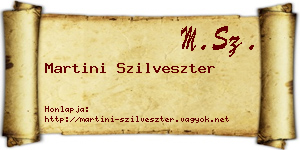 Martini Szilveszter névjegykártya
